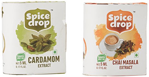 Spice Drop Chai Masala Elaichi Tea Combo | Natural Extract Of Cardamom (Elaichi), Tea Masala (Chai Masala) | For Food, Beverages