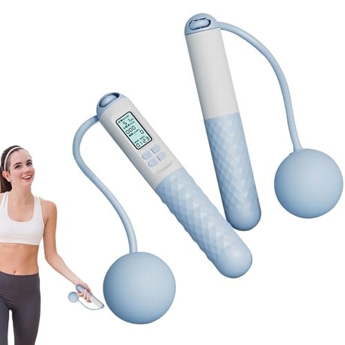 Digital Jump Rope - Smart ropeles Fitness Equipment, Weighted Ball Handles, Ergonomic Grip, tangles Free Design | Adjustab...
