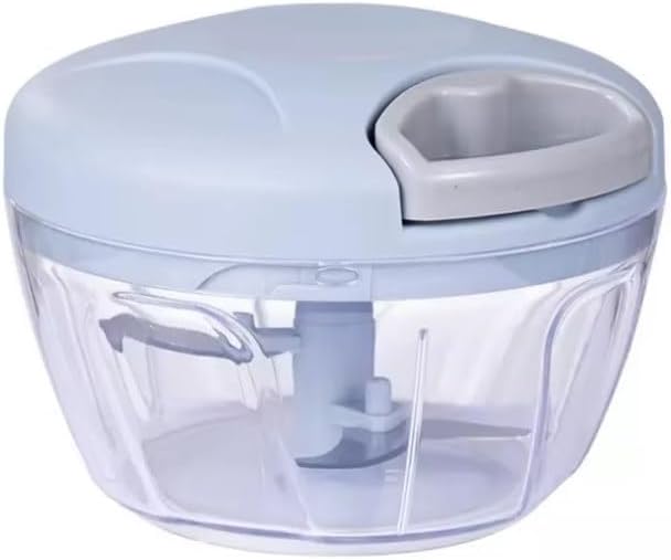 Manual Pull-Cord Vegetable Chopper โ 2 Cup Mini Food Processor โ Color Variations (Blue)