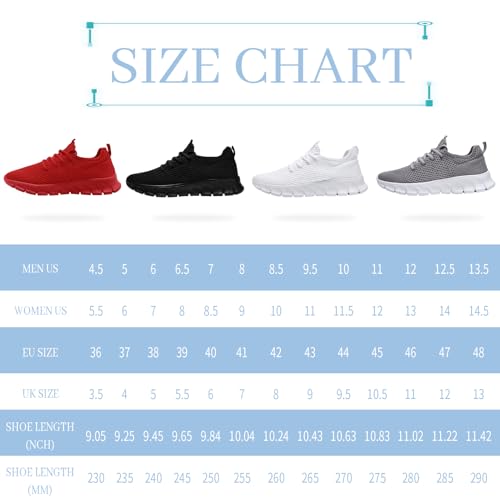 RJYWGS Running Shoes for Men Womens Walking Tennis Gym Sneakers Slip On Comfortable Lightweight Athletic Workout Fashion S...