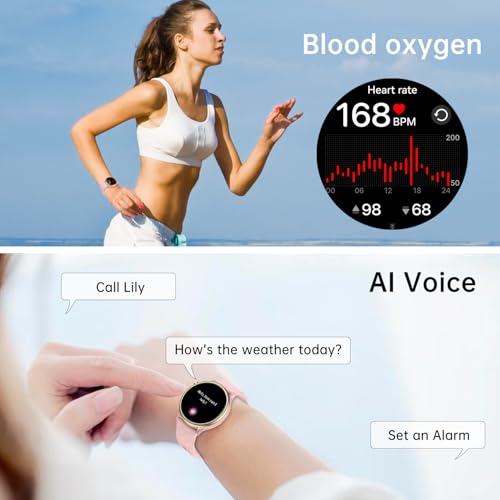 Smart Watch for Women Fitness Tracker: Waterproof Running Digital Mens Watches Make Answer Call Smartwatch for Android Pho...