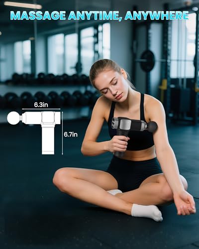 CAMEFER Deep Tissue Massage Gun, Portable Percussion Electric Muscle Massager for Pain Relief, Handheld Massagers with 30 ...