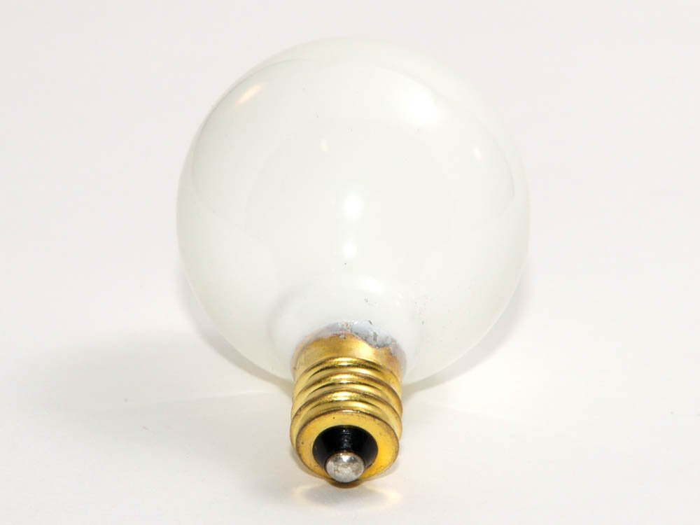 Bulbrite Incandescent G12 Light Bulb, 10W, White, Candelabra Screw Base (E12), Copper Material