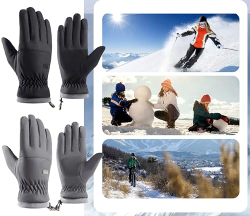 Eohak Men and Women Ski Gloves Winter Cold Weather Gloves Touchscreen Warm Waterproof Gloves for Cycling, Running, Drivin...