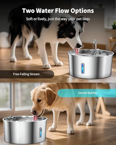Vekonn Dog Water Fountain Stainless Steel, 7L/236oz Dog Water Bowl Dispenser for Large Dogs, Automatic Cat Water Fountain