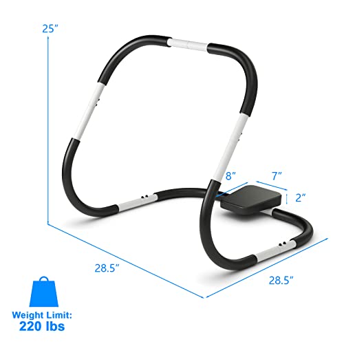 GYMAX Ab Cruncher, Abdominal Trainer Sit up Assistant Roller with Padded Headrest, Fitness Exercise Training Machine for C...