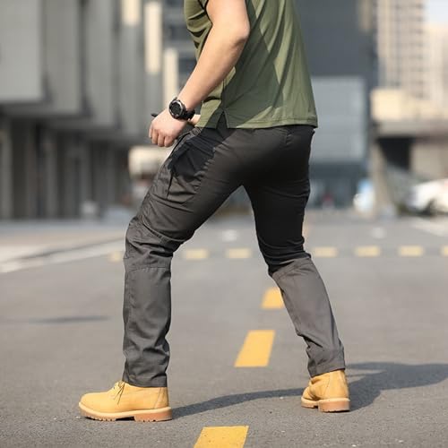 Tactical Cargo Pants for Men Hiking Casual Water Resistant Work Trousers Quick Drying Stretch Outdoor Lightweight Sweatpants