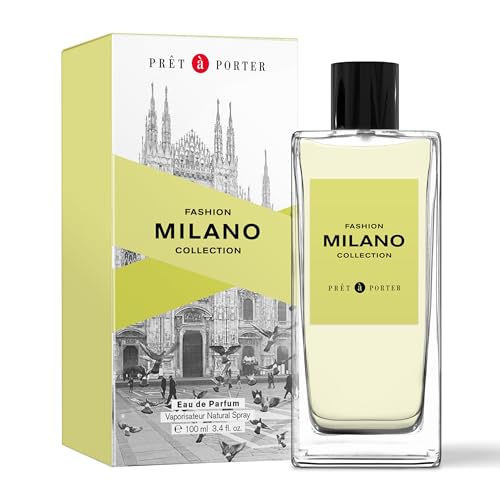 Pret à Porter City Collection Milan Eau de Parfum 3.4 fl oz (Pack of 1), Notes of Bergamot, Orange, and Vanilla, Women's Fragrance, Long Lasting, Everyday Fragrance, Travel Size