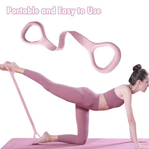 Kvittra Figure 8 Resistance Band, Arm Back Shoulder Exercise Elastic Rope Stretch Fitness Band, Foot, Leg, Hand Stretcher,...