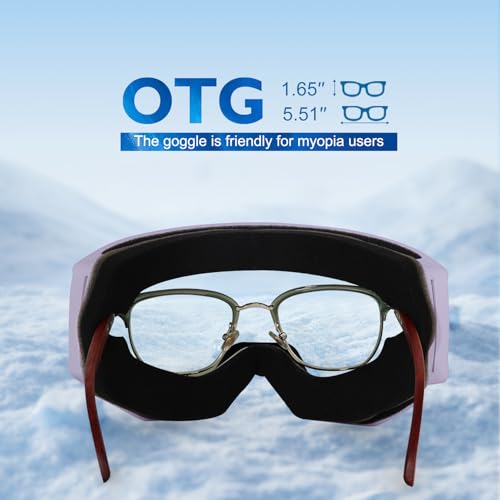 EXP VISION Ski/Snowboard Goggles, Anti-Fog Snow Goggles for Men & Women - Perfect for Skiing, Snowboarding & Winter Sports