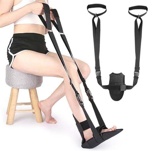 Foot and Calf Stretcher, Adjustable Stretch Band for Plantar Fasciitis Achilles Tendonitis Heel Spurs Foot Drop, Leg Stret...