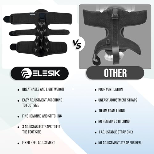 ELESIK Plantar Fasciitis Night Splint and Brace, Upgraded Planters Facetious Relief, Foot Drop and Achilles Tendonitis Rel...