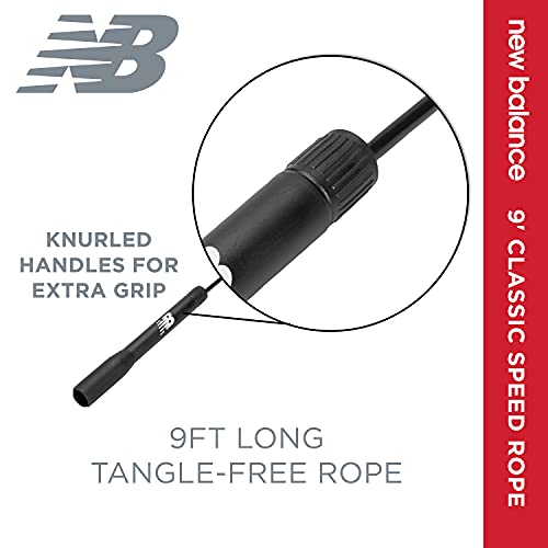 New Balance Classic Speed Rope - Jumping Rope for Fitness, Full-Body Workout - Lightweight, Tangle-Free, Portable, and Adj...