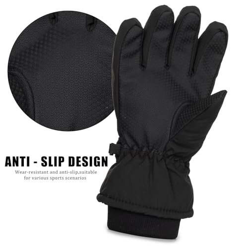 CXQRR Kids Winter Snow Ski Gloves Boys Girls Warm Waterproof Breathable Gloves for Outdoor Sports 5-10Y