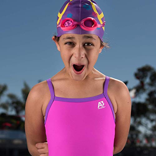 A3 Flex Youth Swim Goggles 3-10 | Leak-Free & Comfortable Kids Swim Goggles | Easy Adjust Split Head Straps