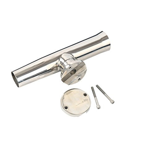 Amarine Made 2Pcs Fishing Rod Holder, Stainless Tournament Style Clamp on Rod Holder, Rail Mount Fishing Pole Holder for R...