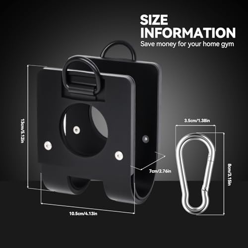 BROQIXIN Home Gym Clips : Load Dumbbells on Barbells, Turn Bars into Landmines, T-Bar Row with Any Grip, Hook Dumbbells on...