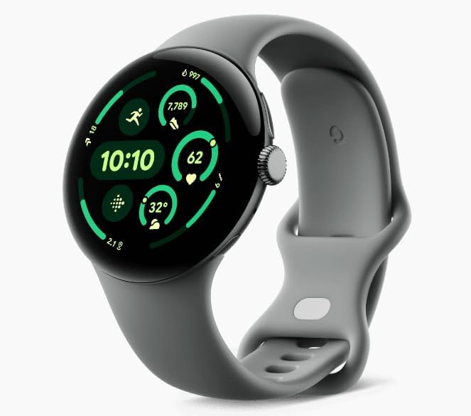 Google Pixel Watch 3 (45mm) 2024 Model - Android Smartwatch, Heart Rate Tracking, Fitbit Advanced Running, Fitness Insight...