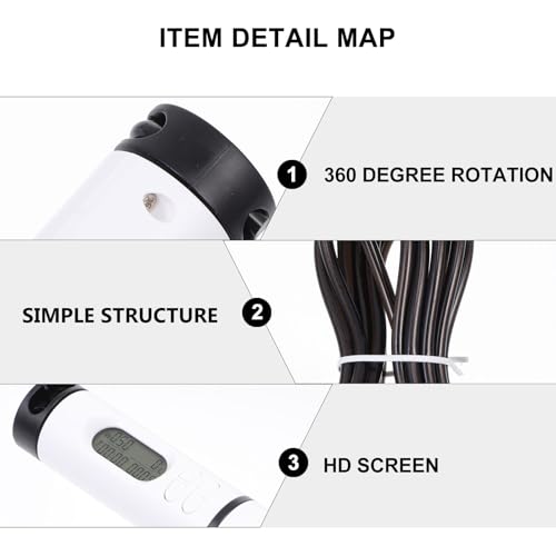 Healeved Cordless Weighted Jump Rope with Digital Counter, Adjustable Smart Skipping Rope for Indoor Fitness Workout, 1 Ha...