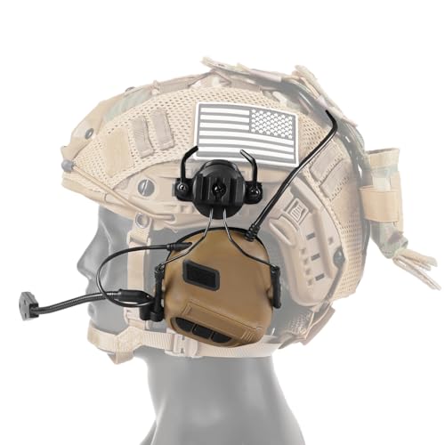 ClrfZebr Tactical Helmet with Headset,4in1 Upgraded Adjustable with Helmet Cover for Airsoft Cosplay Military Tactical Gear