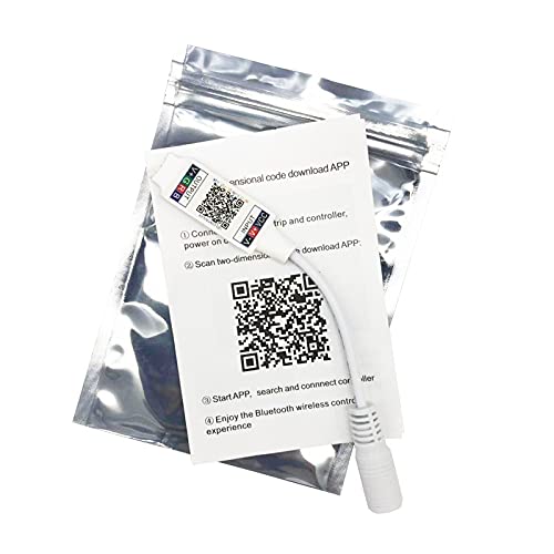 Topxcdz Mini Rgb Bluetooth Controller - Smart App Control For 5V/12V/24V Led Strip, Bluetooth White