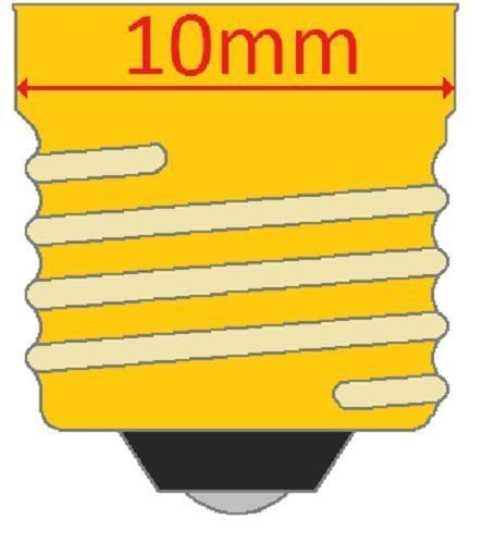 Cec Industries 1447 Bulbs, 18V 2.7W E10 Base, G-3.5 Shape, White, Box Of 10