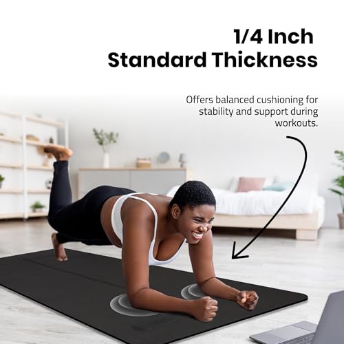 Gogokiwi Extra Wide Yoga Mat for Men Women (72"L x 36"W) Non Slip Fitness & Exercise Mat with Alignment Marks for Yoga, Pi...