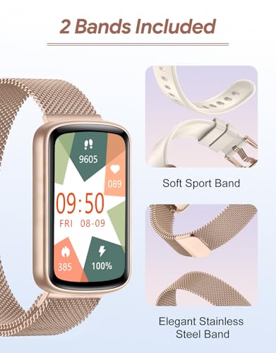 RUIMEN Fitness Tracker, Fitness Watches for Women Men with Heart Rate Monitor Blood Oxygen Sleep Tracker Pedometer, 1.47" ...