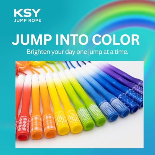 Jump Rope for Women (Rainbow Series) – Adjustable Cardio Rope for Women’s Fitness & Home Workouts | Soft-Grip Handles, Smo...