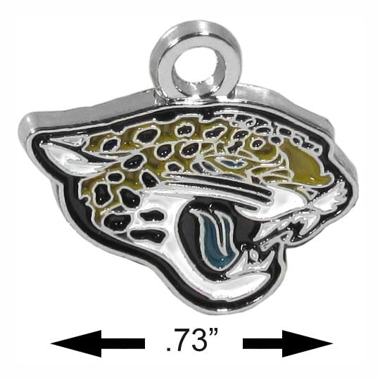 NFL Siskiyou Sports Womens Jacksonville Jaguars Chrome Dangle Earrings One Size Team Colors