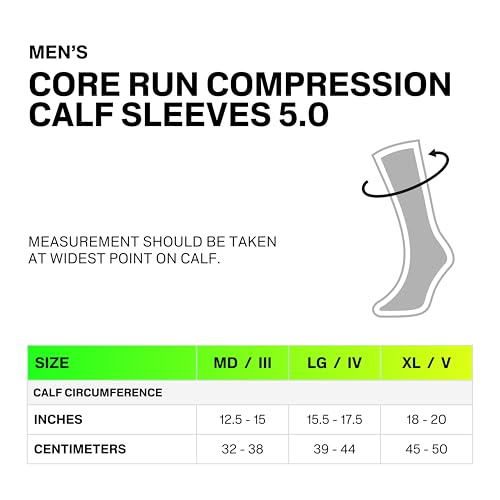 CEP Core Run 5.0 Compression Calf Sleeves for Men – Support, Shin Splint Relief & Quick-Dry Fabric for Performance & Recovery