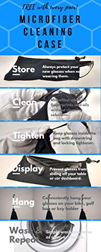 Bikershades Motorcycle Safety Riding Goggles Men Women. Polarized Lens, Smoke, Mirrored Blue or Orange, Clear Yellow Lenses
