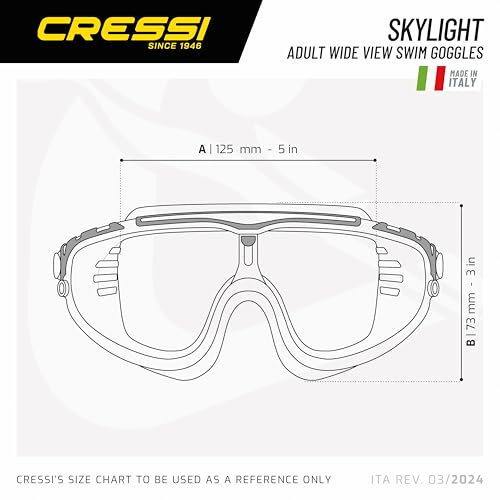Cressi Skylight, Clear-White/Blue, Clear Lens
