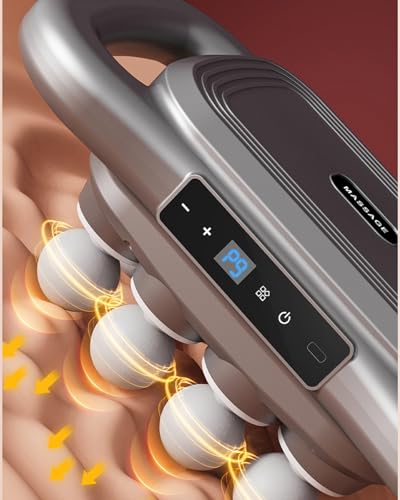 Back Massager for Relief Deep Tissue with Heat, 8 Heads Hands-Free Electric Back Massager, with 9 Modes & 9 Levels Deep Ti...