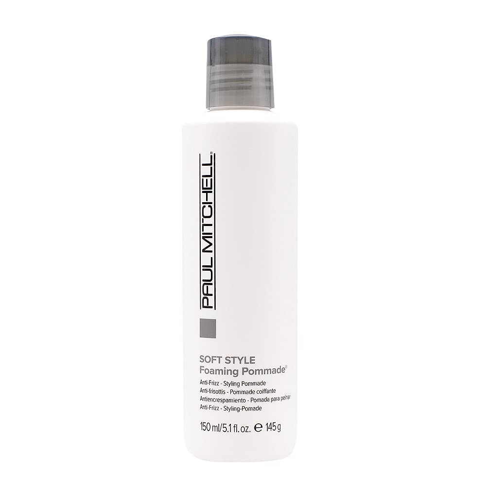 Paul Mitchell Foaming Pommade, Anti-Frizz, Light Hold, For Wavy, Curly + Coarse Hair, 5.1 fl oz