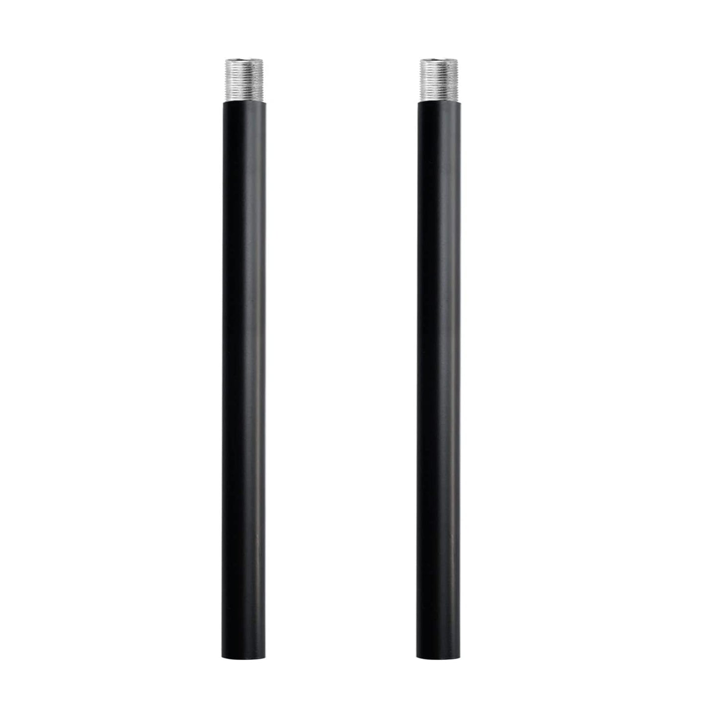 SGLfarmty Matte Black M10 Threaded Extension Rods for Pendant Lights, 5 Inch, Metal, Set of 2