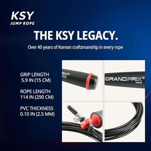 Jump Rope for Men and Women (Grand Prix Ultra Speed Series) – Adjustable Wire Rope for CrossFit, Boxing, and Fitness Train...