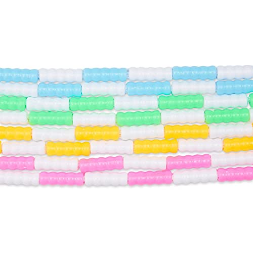 Blue Panda Beaded Jump Ropes Set of 4-9.2 ft Each, Multicolor, Ages 8-12 - PVC Beaded for Jump Rope Fitness & Cardio Workouts