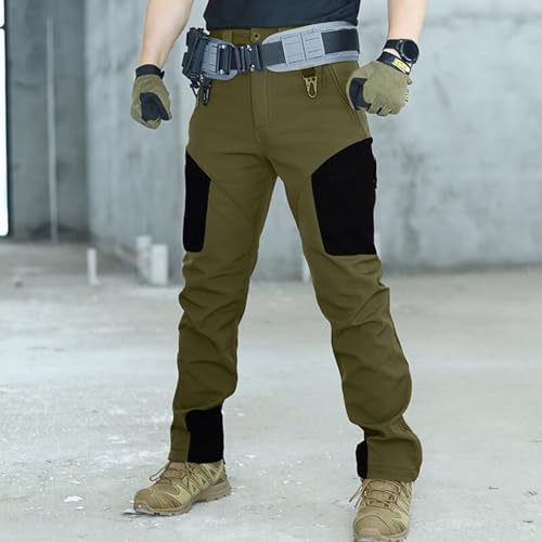 Mens Work Cargo Pants Lightweight Waterproof Ripstop Quick Dry Casual Pants Trendy Comfort Loose Fit Athletic Hiking Trousers