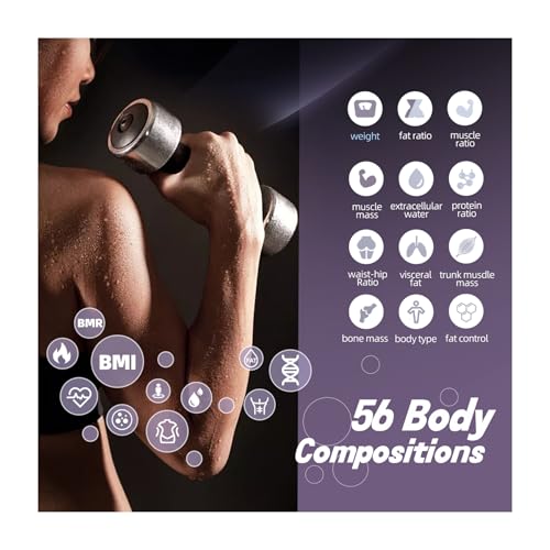 Smart Scale for Body Weight Multi-User Mobile App 8 Electrode Dual Frequency High Precision for Athletes Fitness Enthusias...