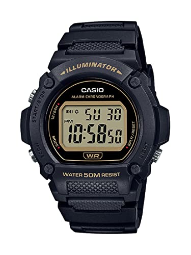 Casio W219H Series | Men’s Digital Watch | 50M WR | LED Illuminator | 100 SEC Chronograph | 1/100 SEC Stopwatch | Daily Al...