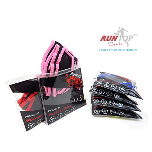 RUNTOP Workout Gloves Fitness Cross Training WODS Gym Yoga Exercise Grip Pads Weight Lifting Powerlifting Anti-Slip Bareha...