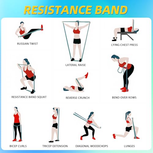 WHATAFIT Resistance Bands,Pull Up Assist Bands Set with Handles, Exercise & Workout Bands with Door Anchor for Men & Women...