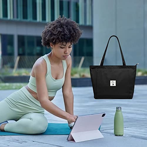 WLLWOO WLLWOO Yoga Bags for Women with Yoga Mats Bags Carrier Carryall Canvas Tote for Pilates Shoulder for Travel Office ...