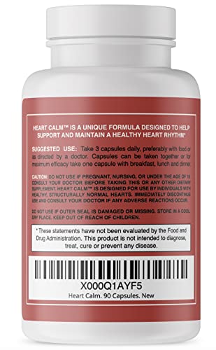 Heart Calm- Helps Support and Maintain a Healthy Heart Rhythm- A Natural, Fast-Acting Formula with Magnesium Taurate, Glyc...