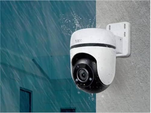 Tapo 2K Outdoor Wired Pan/Tilt Security Wi-Fi Camera, 360° View, Motion Tracking, Works w/Alexa & Google Home, Color Night...