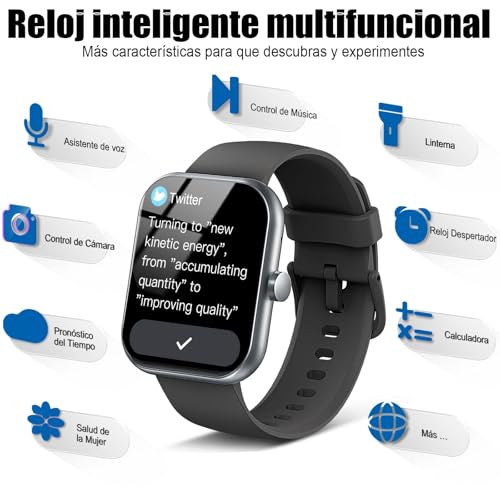 Smart Watch for Men Women (Answer/Make Call), 1.96" HD Fitness Tracker Running Watch, IP68 Waterproof,Pedometer, Sleep/Ste...