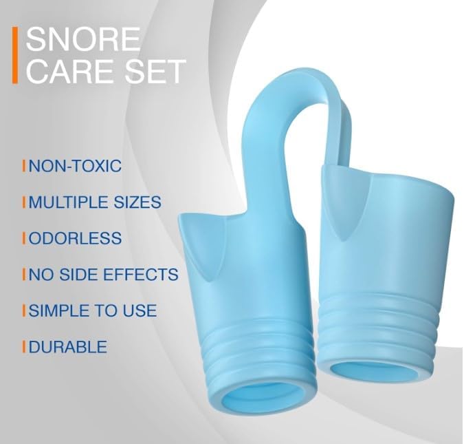 CINWAUVO Anti Snoring Nose Vent 8 Nasal Cones Nasal Dilator to Stop Snoring - Effective Snore Stopper Anti Snoring Devices Easy to Use Snoring Solution Blue