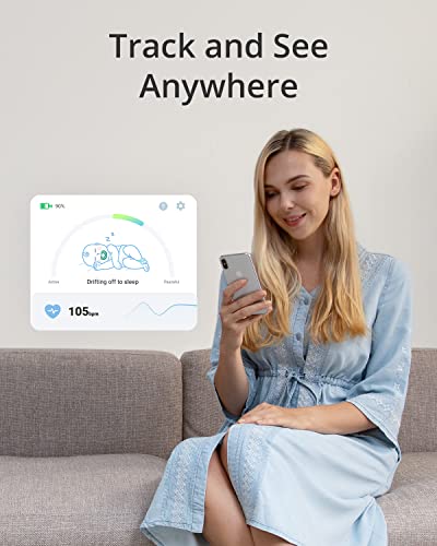 eufy Security Baby Monitor Baby Smart Sock with 2.4 GHz Wi-Fi, Track Sleep Patterns, Naps, Heart Rate, No Monthly Fee