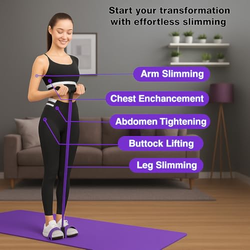 Premium 6 Tubes Foot Pedal Resistance Band – Multifunction Tension Rope for Full-Body Workouts, Yoga & Home Fitness | Stro...